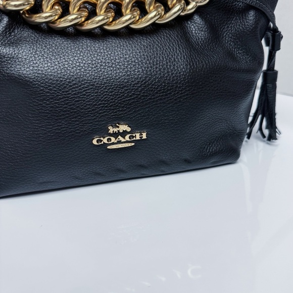 Coach - Black Leather Andy Crossbody Chunky Chain Bag - Picture 3 of 7
